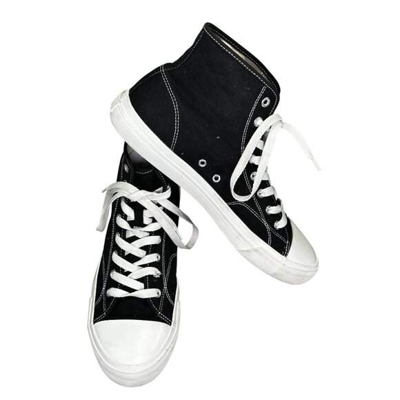 H&M Other - H&M Mens High-Top Canvas Sneakers US 10 EUR 43 Black & White Casual Shoes